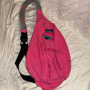 Kavu Pink Sling Backpack with Black Strap